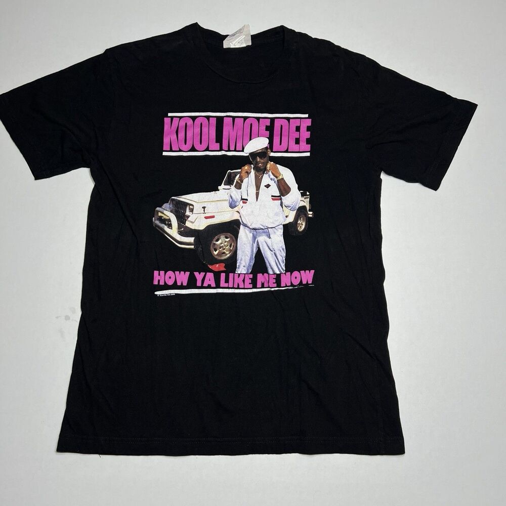 kool moe dee Tee tshirt Unisex Black Cotton Size Medium